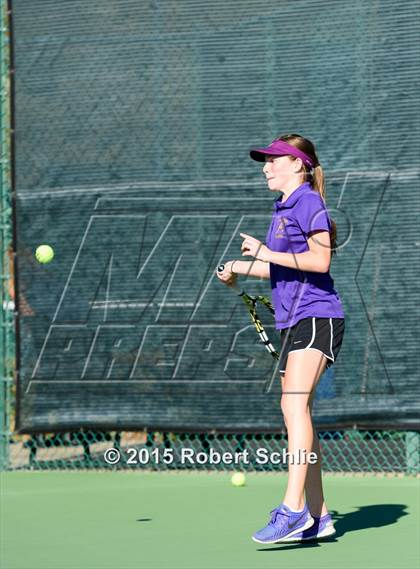 Thumbnail 2 in Oakland Tech vs. Pleasant Valley (NorCal Regional Girls Tennis Championships) photogallery.