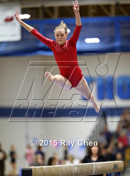 Thumbnail 1 in CHSAA Gymnastics Championships (Day 2, 5A and 4A) photogallery.