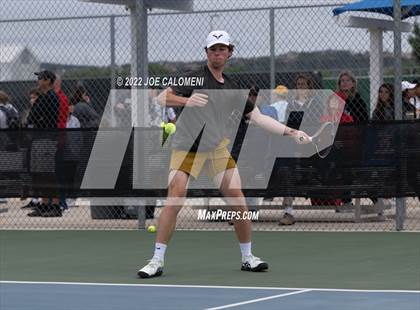 Thumbnail 2 in Alamo Heights vs Amarillo (UIL 5A Boys Doubles State Quarterfinal) photogallery.