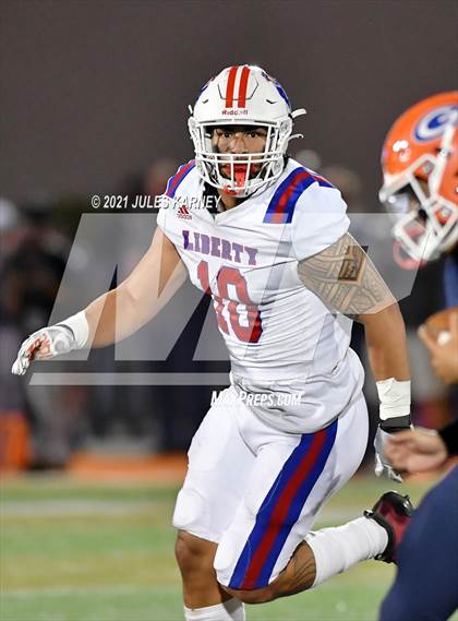 Thumbnail 3 in Liberty @ Bishop Gorman (NIAA 5A Southern Region Championship) photogallery.