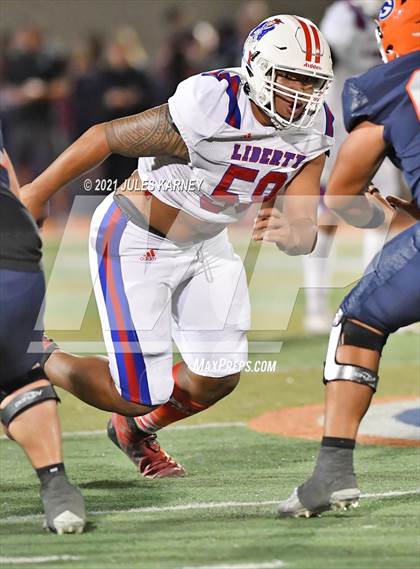 Thumbnail 3 in Liberty @ Bishop Gorman (NIAA 5A Southern Region Championship) photogallery.