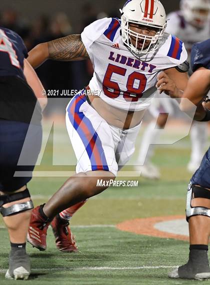 Thumbnail 1 in Liberty @ Bishop Gorman (NIAA 5A Southern Region Championship) photogallery.