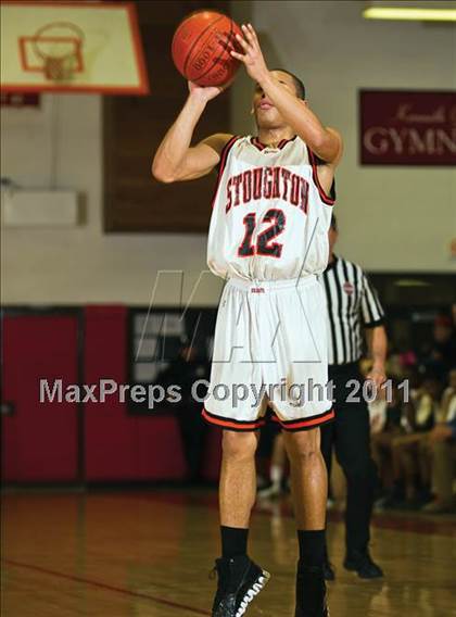 Thumbnail 2 in Stoughton vs. Mansfield (Hockomock League Winter Classic) photogallery.