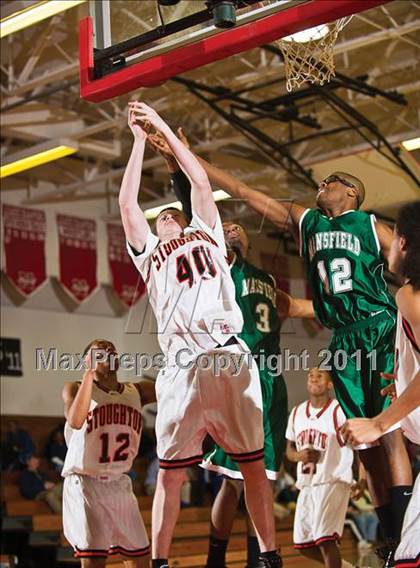 Thumbnail 2 in Stoughton vs. Mansfield (Hockomock League Winter Classic) photogallery.