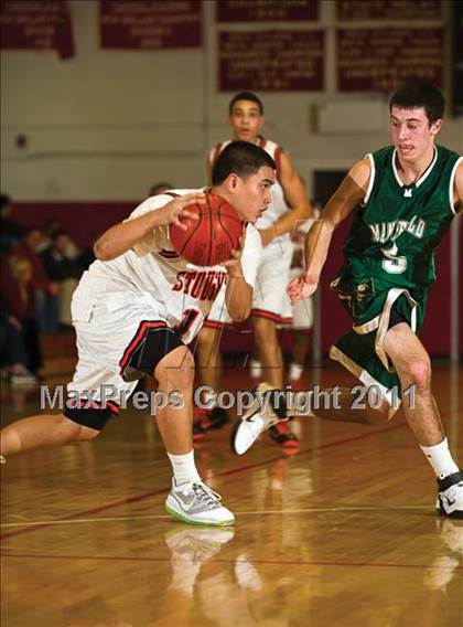 Thumbnail 2 in Stoughton vs. Mansfield (Hockomock League Winter Classic) photogallery.
