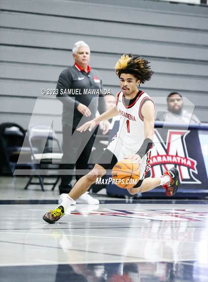 Thumbnail 1 in Pasadena vs Village Christian (21st Annual Rose City Roundball Classic Semi Final) photogallery.