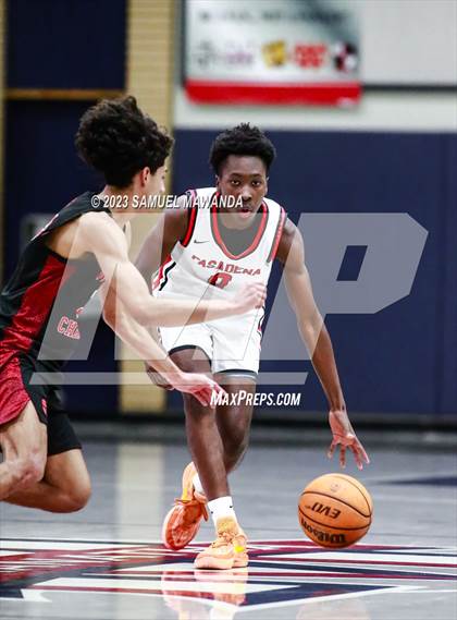 Thumbnail 2 in Pasadena vs Village Christian (21st Annual Rose City Roundball Classic Semi Final) photogallery.