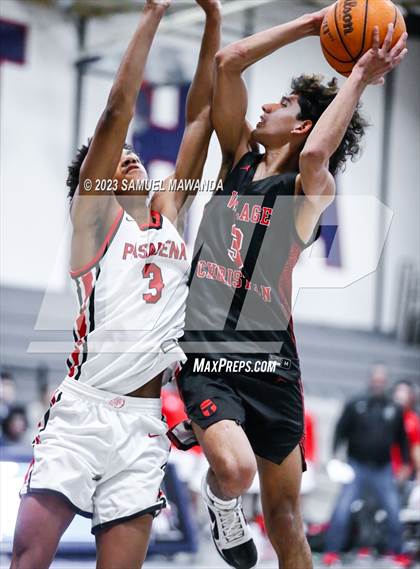 Thumbnail 2 in Pasadena vs Village Christian (21st Annual Rose City Roundball Classic Semi Final) photogallery.