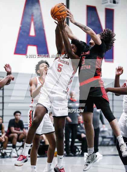 Thumbnail 1 in Pasadena vs Village Christian (21st Annual Rose City Roundball Classic Semi Final) photogallery.