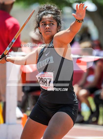 Thumbnail 1 in AIA Track & Field Championships-Fri (Girls Javelin) photogallery.