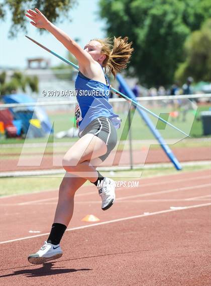 Thumbnail 1 in AIA Track & Field Championships-Fri (Girls Javelin) photogallery.