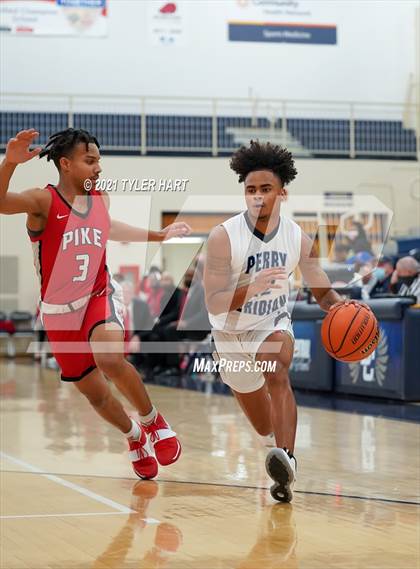 Thumbnail 3 in Pike vs. Perry Meridian (IHSAA 4A Sectional Round 1) photogallery.
