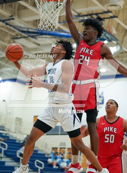 Thumbnail 2 in Pike vs. Perry Meridian (IHSAA 4A Sectional Round 1) photogallery.