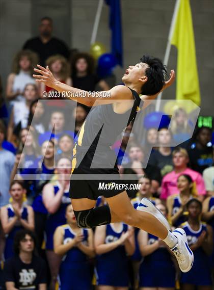 Thumbnail 2 in Clovis @ Clovis East (CIF Norcal Boys VB Regional Final- Division 1) photogallery.