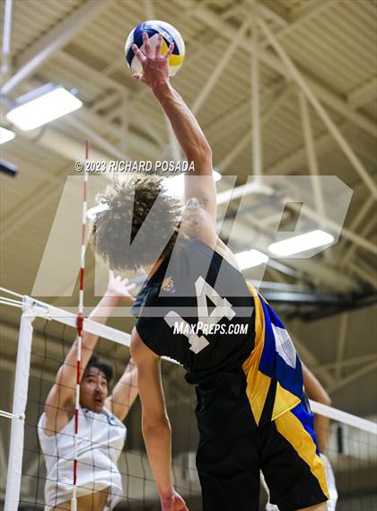 Thumbnail 1 in Clovis @ Clovis East (CIF Norcal Boys VB Regional Final- Division 1) photogallery.