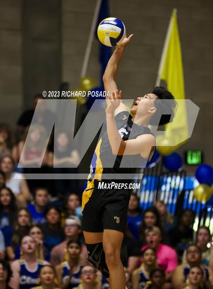Thumbnail 2 in Clovis @ Clovis East (CIF Norcal Boys VB Regional Final- Division 1) photogallery.
