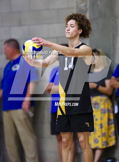 Thumbnail 3 in Clovis @ Clovis East (CIF Norcal Boys VB Regional Final- Division 1) photogallery.