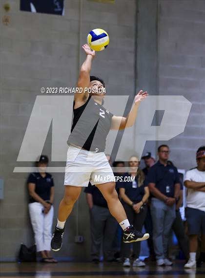 Thumbnail 2 in Clovis @ Clovis East (CIF Norcal Boys VB Regional Final- Division 1) photogallery.