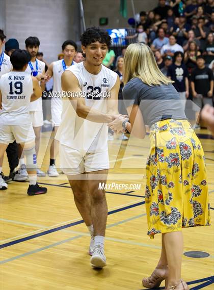 Thumbnail 2 in Clovis @ Clovis East (CIF Norcal Boys VB Regional Final- Division 1) photogallery.