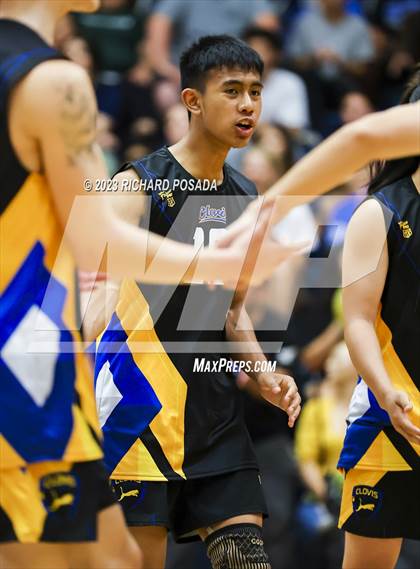 Thumbnail 2 in Clovis @ Clovis East (CIF Norcal Boys VB Regional Final- Division 1) photogallery.