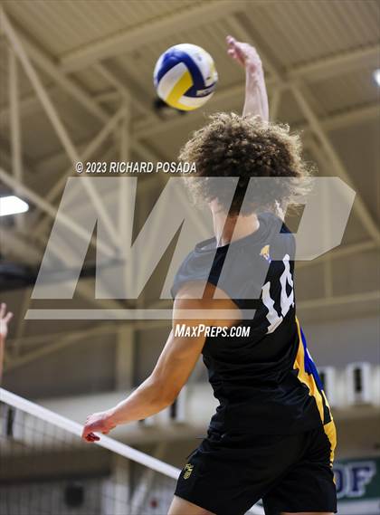 Thumbnail 2 in Clovis @ Clovis East (CIF Norcal Boys VB Regional Final- Division 1) photogallery.