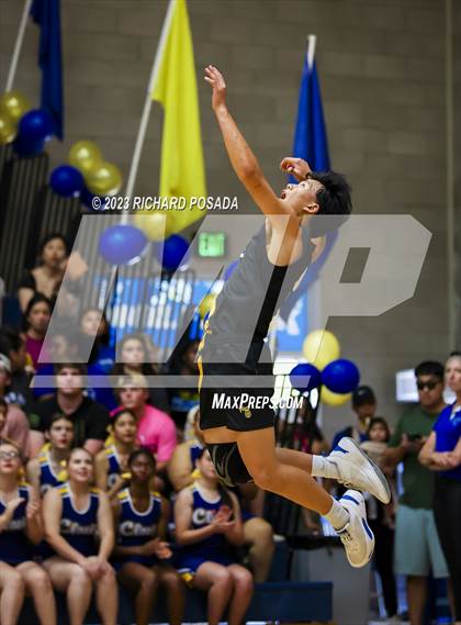 Thumbnail 2 in Clovis @ Clovis East (CIF Norcal Boys VB Regional Final- Division 1) photogallery.