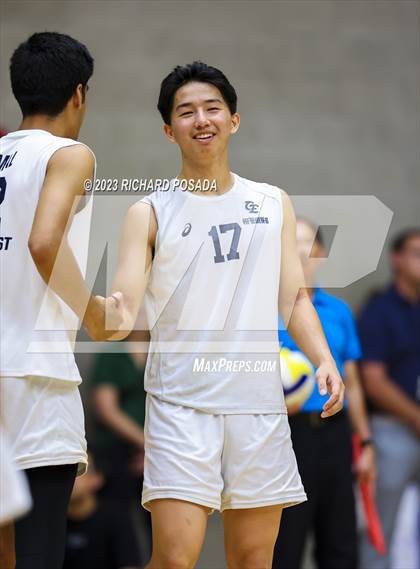 Thumbnail 3 in Clovis @ Clovis East (CIF Norcal Boys VB Regional Final- Division 1) photogallery.