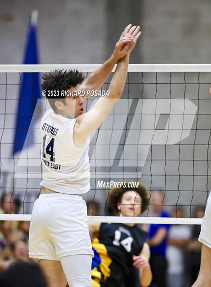 Thumbnail 1 in Clovis @ Clovis East (CIF Norcal Boys VB Regional Final- Division 1) photogallery.