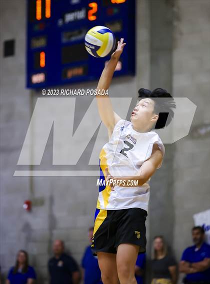 Thumbnail 1 in Clovis @ Clovis East (CIF Norcal Boys VB Regional Final- Division 1) photogallery.