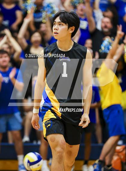 Thumbnail 1 in Clovis @ Clovis East (CIF Norcal Boys VB Regional Final- Division 1) photogallery.