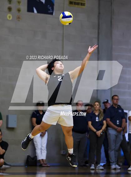 Thumbnail 3 in Clovis @ Clovis East (CIF Norcal Boys VB Regional Final- Division 1) photogallery.