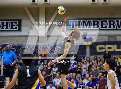 Thumbnail 2 in Clovis @ Clovis East (CIF Norcal Boys VB Regional Final- Division 1) photogallery.