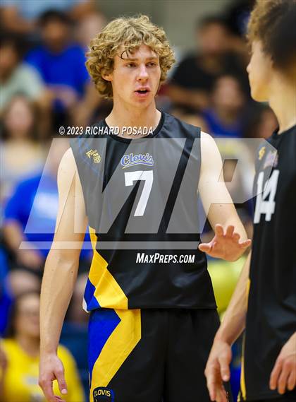 Thumbnail 1 in Clovis @ Clovis East (CIF Norcal Boys VB Regional Final- Division 1) photogallery.