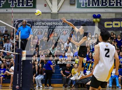 Thumbnail 2 in Clovis @ Clovis East (CIF Norcal Boys VB Regional Final- Division 1) photogallery.