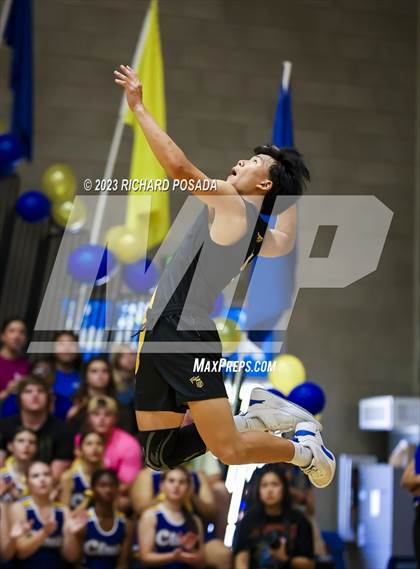 Thumbnail 2 in Clovis @ Clovis East (CIF Norcal Boys VB Regional Final- Division 1) photogallery.