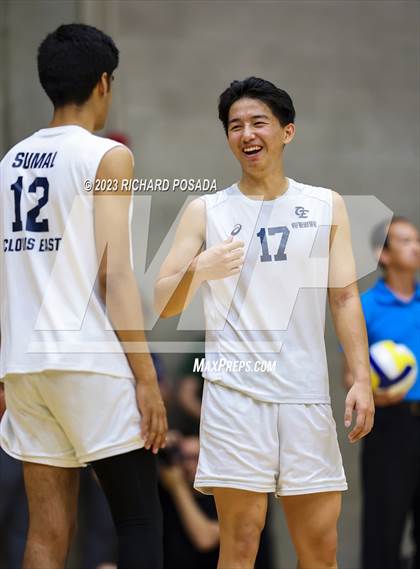 Thumbnail 1 in Clovis @ Clovis East (CIF Norcal Boys VB Regional Final- Division 1) photogallery.
