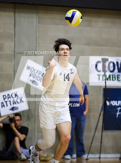 Thumbnail 2 in Clovis @ Clovis East (CIF Norcal Boys VB Regional Final- Division 1) photogallery.