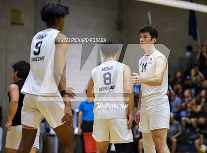 Thumbnail 1 in Clovis @ Clovis East (CIF Norcal Boys VB Regional Final- Division 1) photogallery.