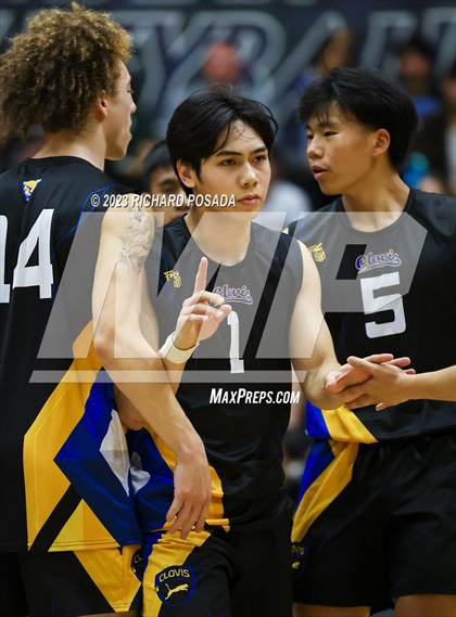 Thumbnail 1 in Clovis @ Clovis East (CIF Norcal Boys VB Regional Final- Division 1) photogallery.