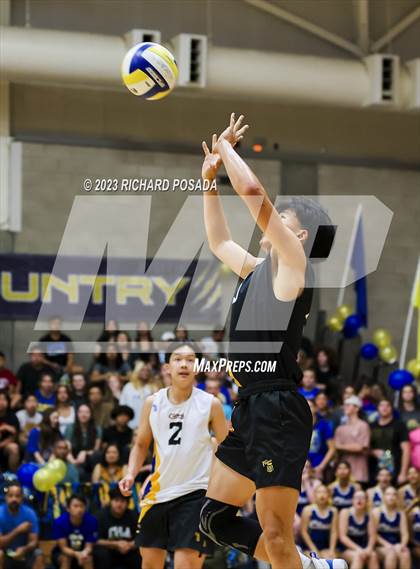 Thumbnail 2 in Clovis @ Clovis East (CIF Norcal Boys VB Regional Final- Division 1) photogallery.