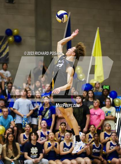 Thumbnail 2 in Clovis @ Clovis East (CIF Norcal Boys VB Regional Final- Division 1) photogallery.