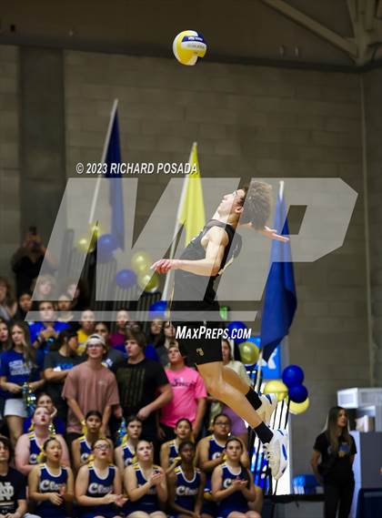 Thumbnail 3 in Clovis @ Clovis East (CIF Norcal Boys VB Regional Final- Division 1) photogallery.