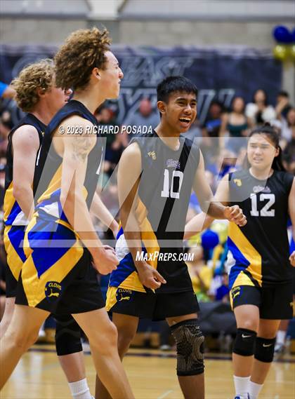 Thumbnail 3 in Clovis @ Clovis East (CIF Norcal Boys VB Regional Final- Division 1) photogallery.