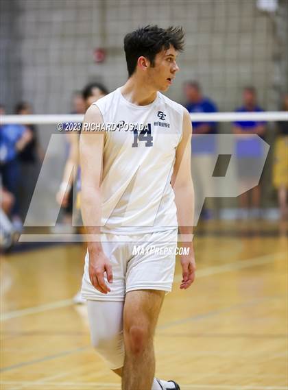 Thumbnail 3 in Clovis @ Clovis East (CIF Norcal Boys VB Regional Final- Division 1) photogallery.