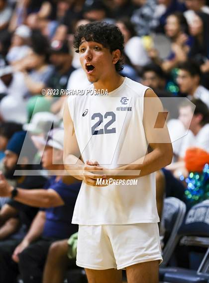 Thumbnail 3 in Clovis @ Clovis East (CIF Norcal Boys VB Regional Final- Division 1) photogallery.