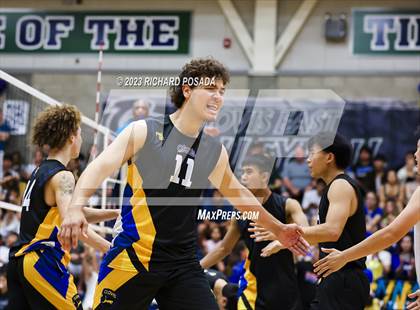 Thumbnail 3 in Clovis @ Clovis East (CIF Norcal Boys VB Regional Final- Division 1) photogallery.