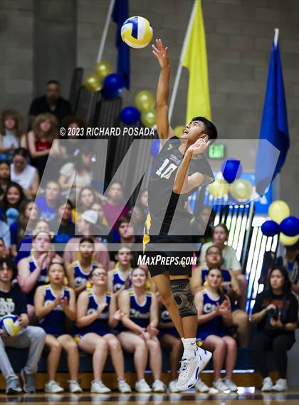 Thumbnail 1 in Clovis @ Clovis East (CIF Norcal Boys VB Regional Final- Division 1) photogallery.