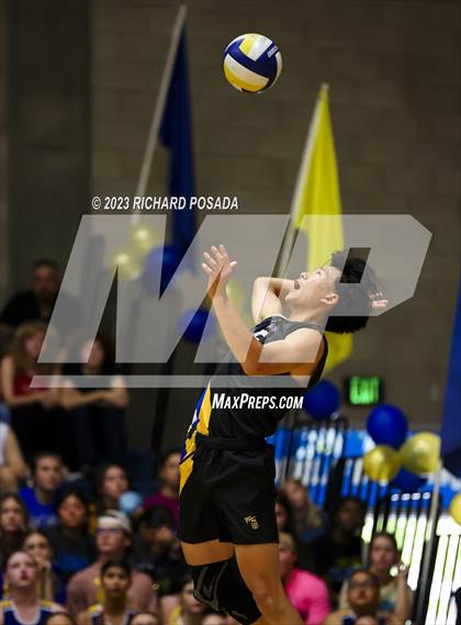 Thumbnail 1 in Clovis @ Clovis East (CIF Norcal Boys VB Regional Final- Division 1) photogallery.