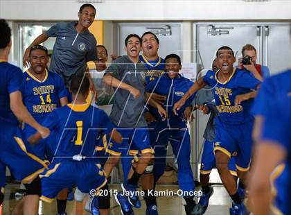 Thumbnail 1 in Rancho Christian vs. St. Bernard (CIF SS 5A Final) photogallery.