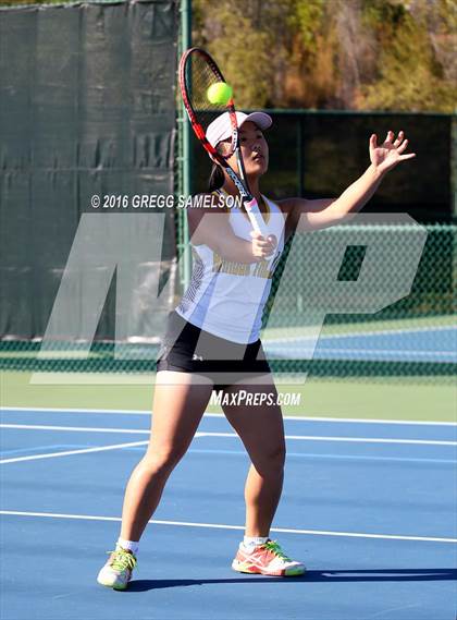 Thumbnail 2 in Amador Valley vs. St. Francis (CIF NorCal Regional Team Tennis Championships) photogallery.